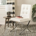 thumbnail image 2 of Safavieh Walsh Modern Glam X-Legs Tufted Side Chair, 2 of 12