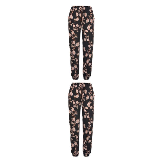 Qarigey Pantalones Panty Playa Ligero Pantalones de cintura alta Pantalones sueltos de verano Pantalones de pierna recta elásticos Fitness Type7 NO7