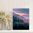 thumbnail image 2 of Misty Forest Sunset Landscape Canvas Wall Art, Calm Woodland Print for Living Room, Bedroom, Office and Home Decor, 2 of 8