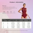 thumbnail image 7 of RUNQHUI Women Turtleneck Dance Ballet Leotard With Sparkly Rhinestones for Adult Gymnastic Figure White L, 7 of 7