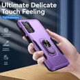 thumbnail image 2 of Samsung Galaxy A32 5G Case(Not for A32 4G), Heavy Duty Shockproof Military-Grade Phone Case with Ring Kickstand for Galaxy A32 5G 6.4"(Purple/Black), 2 of 8