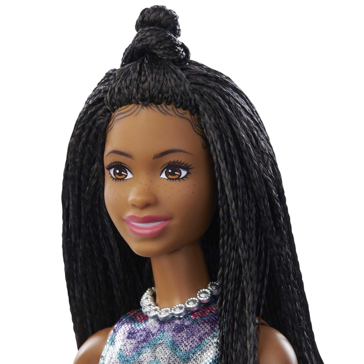 Barbie "Brooklyn" Roberts doll inspired by "Barbie: Big City, Big Dreams" movie brunette and 11.5 in. (29.21 cm) braids, with music, lighting, microphone and accessories, gift for ages 3 to 7