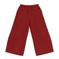 thumbnail image 4 of GUACER Womens Wide Leg Cargo Pants High Waisted Elastic Casual Trousers with Knee Detail Streetwear Fashion Pants, 4 of 7