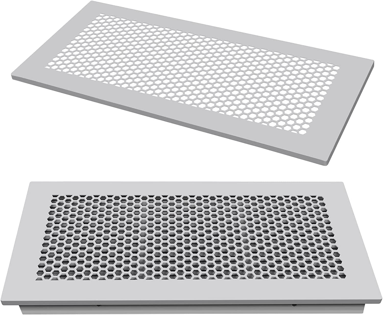 2Pcs Silicone Floor Vent Covers, 4x10 Inch Air Vent Screen Cover