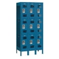 thumbnail image 3 of 12" Wide Triple Tier Vented Metal Locker - 3 Wide - 6 Feet High - 15 Inches Deep - Blue - Assembled, 3 of 4