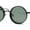 Black - Green, variant on Round Circle Lens Dimensional Binocular Rim Metal Frame Hustler Sunglasses Black - Green