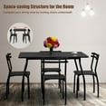 thumbnail image 6 of Costway 5 Pcs Dining Set Table 30'' And 4 Chairs Home Kitchen Room Breakfast Furniture Black, 6 of 10