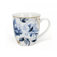 thumbnail image 5 of STP GOODS Mizuki Porcelain Mug Set of 4 pcs 13.5 fl oz (400 ml) Floral Mugs Coffee and Tea Mugs for Latte Cocoa Chocolate, White and Blue, 5 of 7