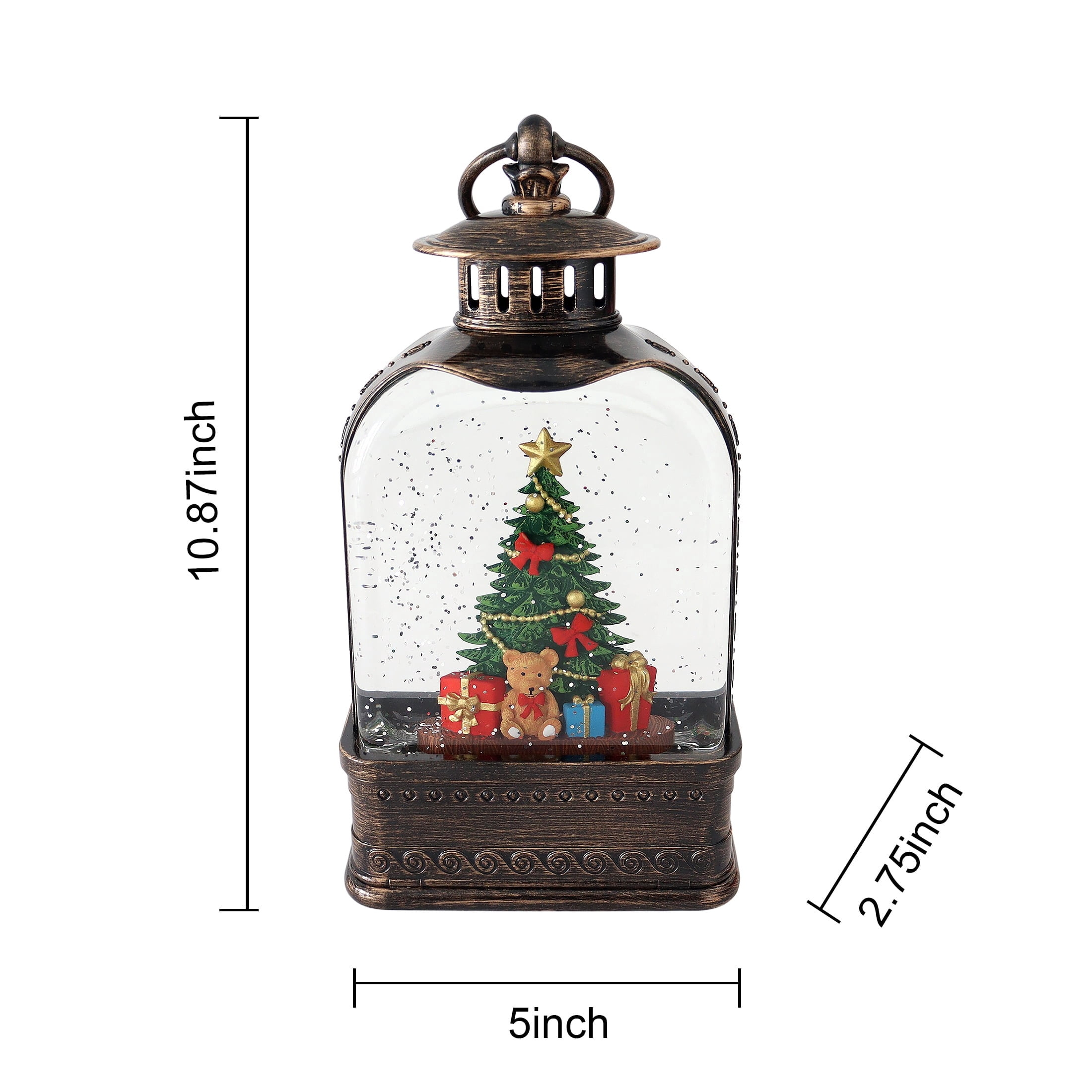Light-Up Tree Water Lantern Christmas Decoration, Multicolor, 10.8", by Holiday Time