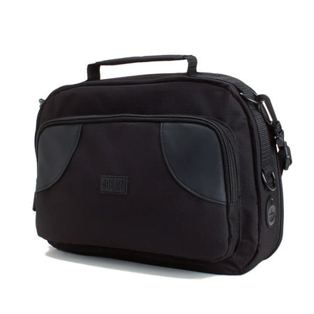USA GEAR Car Headrest Tablet Holder Case with Accessory Pocket; Carrying Strap Attachment for Easy Mounting