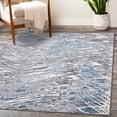 thumbnail image 3 of LUXE WEAVERS Abstract Textured Pattern Blue 5x7 Area Rug, Stain-Resistant Carpet, 3 of 7