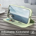 thumbnail image 4 of JETech Wallet Case for iPhone 15 6.1-Inch, Shockproof PU Leather Magnetic Flip Cover with Card Holder, Stand Feature and Full Camera Protection (Green), 4 of 6