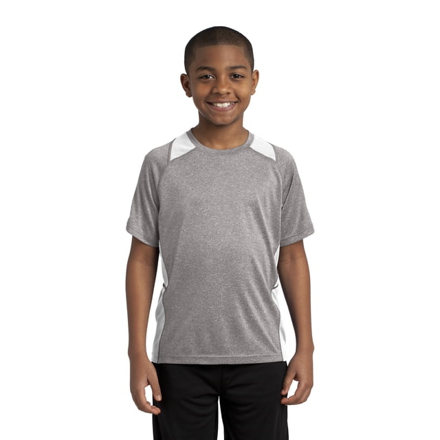 Camiseta Sport-Tek® Youth Heather Colorblock Contender™. YST361 deporte-tek YST361