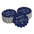 thumbnail image 1 of Inkdotpot 50 Pack Happy Birthday Favor Paper Tags Craft Real Silver Foil Hang Tags, 1 of 6