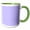 Green/White, variant on 3drose, Light Purple - Lilac - Girly Girl Pastel Purple - Plain Simple Solid Color, 11oz Two-tone Yellow Mug