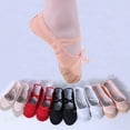 thumbnail image 3 of SPRING PARK Girls Canvas Ballet Shoes Ballet Slipper for Kids Women Yoga Shoes for Dancing, 3 of 7