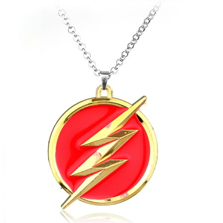 The Flash Necklace Superhero Lightning Bolt Tarnish Resistant Pendant Necklace (Best Way To Clean Tarnished Jewelry)