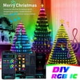 thumbnail image 2 of Luces LED Multicolor para decoración de árbol de Navidad, cadena de estrella, cascada, hadas, aplicación de Navidad, Bluetooth, hogar, patio, vacaciones, 2 of 4