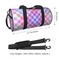 thumbnail image 4 of ZICANCN Plaid Texture Design Unisex Travel Duffle Bag - Sports Tote Gym Bag Airplane Weekenders Bags for Women Men, 4 of 8