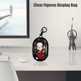 thumbnail image 4 of Clear Figures Display Bag, Portable Figures Storage Bag with Keychain, Mini Doll Hanging Blind Box, Single Zipper Closure Dustproof Collectibles Case for Mini Figures, Dolls (Black, Elliptic), 4 of 5