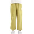 thumbnail image 2 of XinLfly Baby Boy Drawstring Elastic Sweatpants,Toddler Cotton Solid Color Active Jogger Pants with Pockets,Yellow,Yellow 13-14, 2 of 8