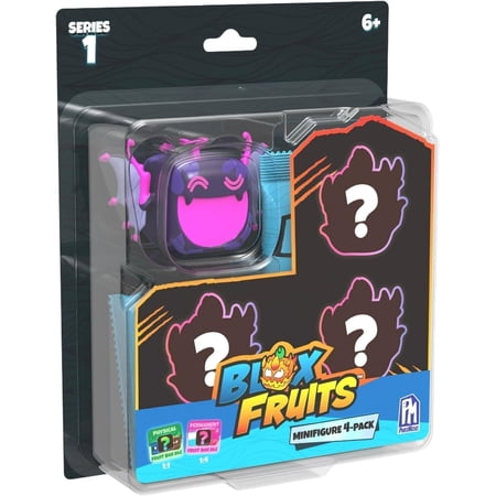 Blox Fruit 4 Pack Minifigures, Blind Bag DLC Set of Blox Fruit Mini Figures, Includes 4 Pieces (4-Pack)