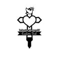 thumbnail image 4 of Custom Heart Memorial Cross, Dad Memorial Gift, Mom Memorial Gift, Memorial Garden Stakes, Metal Yard Sign, Grave Marker, 4 of 6
