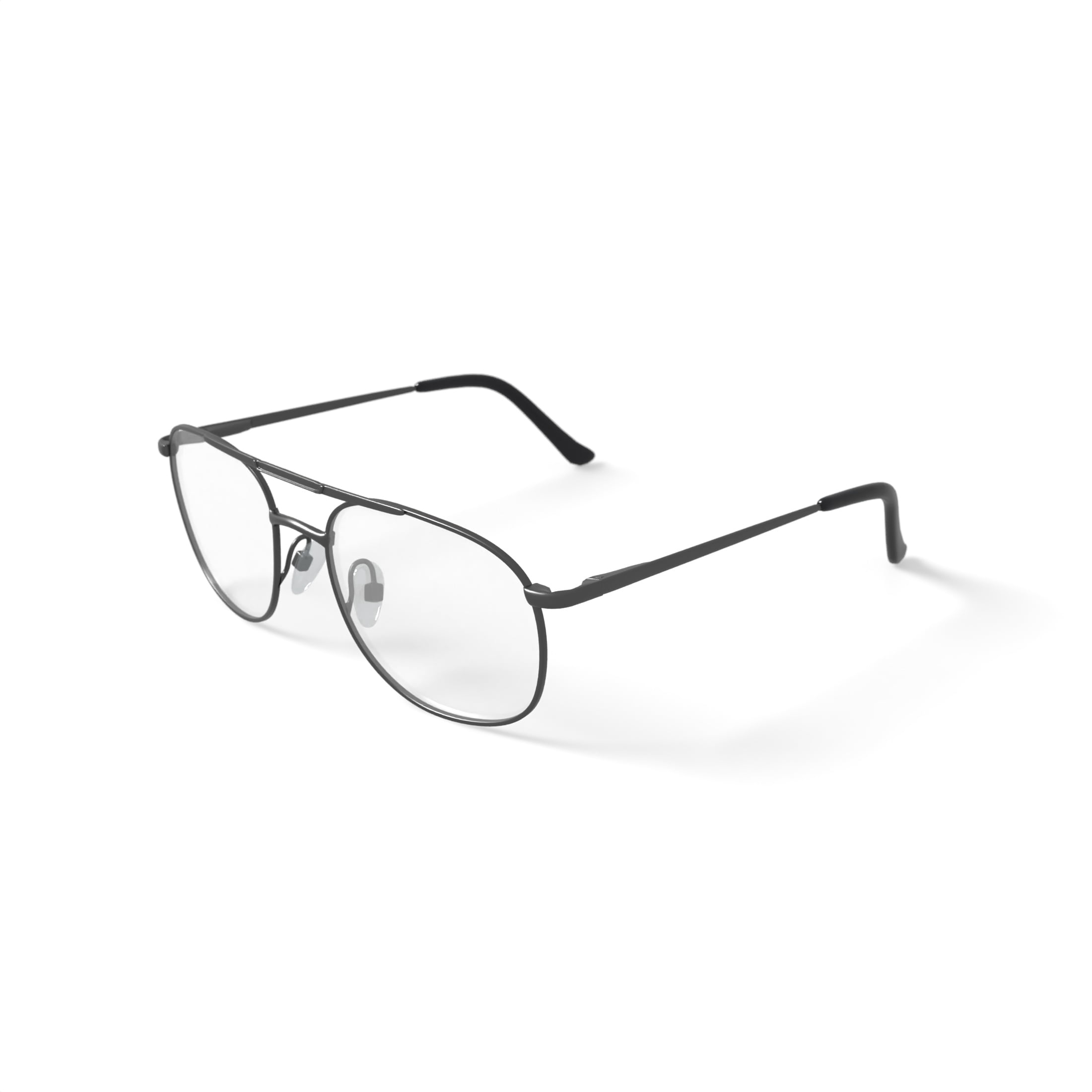 Via Milano Men's Tremont Round Prescription Eyeglasses with Case, Gunmetal