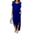 thumbnail image 1 of Julyccc Robe T-Shirt Longue Décontractée pour Femme à Manches Courtes avec Poches, Coupe Ample, 1 of 2