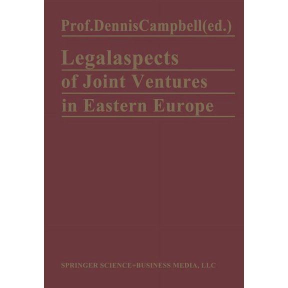 Legal Aspects of Joint Ventures in Eastern Europe, (Paperback)
