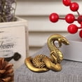 thumbnail image 3 of Callipe Brass Snake Figurine Retro Snake Statue with Detailed Scales Home Office Tabletop Mini Snake Ornament Gift for Snake Lovers, 3 of 8