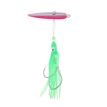 Artificial Cuttlefish Iron Lures Baits With Squid Hook 100g Red