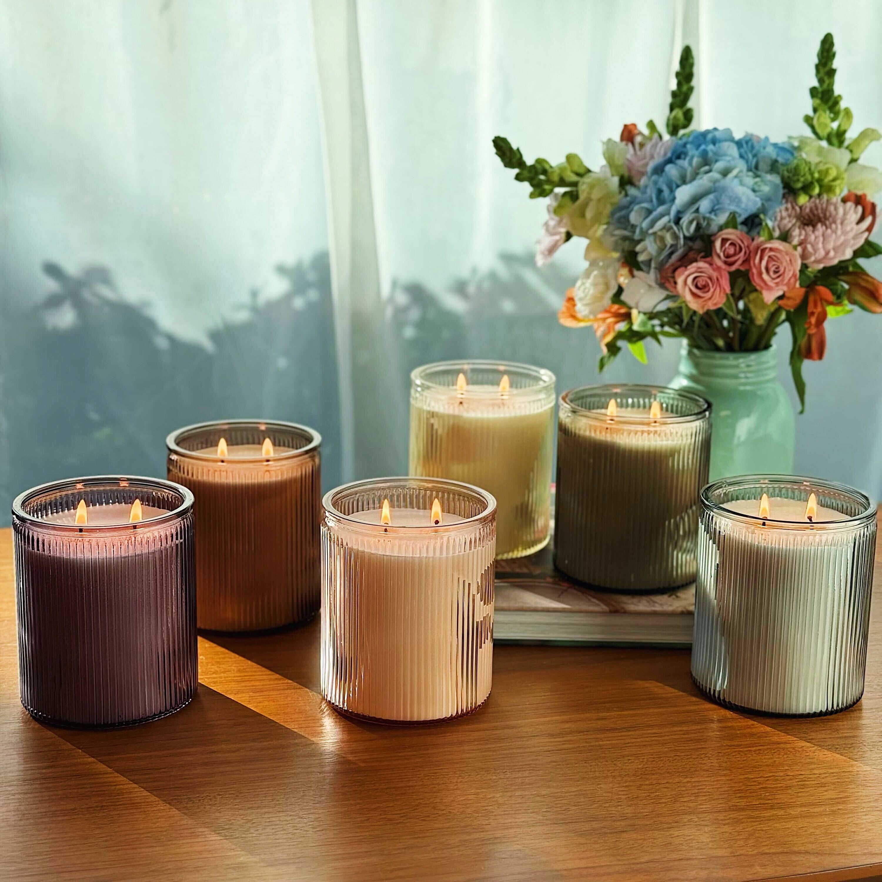 Better Homes & Gardens Lavender and Lemonade Scented 2-Wick 17.1oz Ribbed Jar Candle