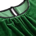 thumbnail image 4 of Jalioing Velour Blouse for Women Spring Long Sleeve Pullover Top Button Pleated V-Neck Solid Color Shirt (Large, Green), 4 of 7