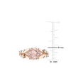 thumbnail image 3 of 1.75 Carat (Ctw) Morganite Floral Ring in 10K Rose Pink Gold with Diamonds, 3 of 5