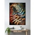 thumbnail image 2 of Rust Fern Print Poster Wall Art, Modern Wall Decor For Living Room Bedroom, 16x24 UNFRAMED, 2 of 3