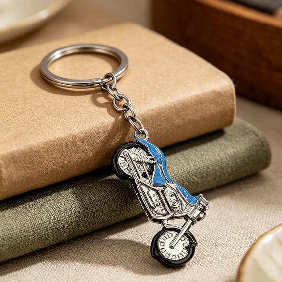 SmartBy Motorcycle Keychain Alloy Rhinestone Metal Key Ring Multiple Colors Cool Car Keychain Accessories for Men Women Accessories