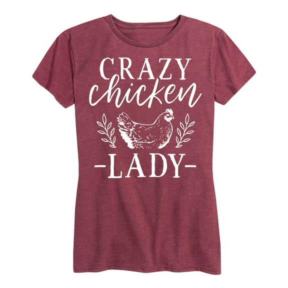 Instant Message - Crazy Chicken Lady - Women's Short Sleeve Graphic T-Shirt
