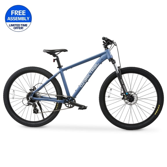 Ozark Trail M.2 Ridge 27.5 in Mountain Bike, Small Frame, Fits Riders 5 ft 0 in-5 ft 6 in, Blue, Adult, Unisex