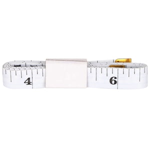 Tape Measure, White Tape 60in Range PVC Plastic Flexible Rule  For Home Craft Measurements