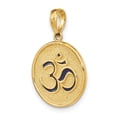 thumbnail image 3 of Auriga Fine Jewelry 14K Yellow Gold Enameled Om w/Lotus Flower on Reverse Charm for Women, 3 of 6