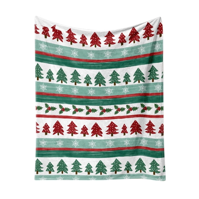 LSLJS Christmas Throw Blanket Holiday Throw Blanket, Christmas Blanket Print Comfortable Super Plush Christmas Tree Snowflake Home Decoration Wool Flannel Blanket Bed Sofa Sofa Sofa Gift