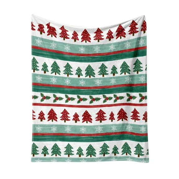 HongHeng Christmas Trees Throw Blanket Cozy Soft Winter Buffalo Plaid Blanket for Couch Sofa Chair Bed Fuzzy thermal Fleece Travel Blankets 59 X 78 in Home Holiday Decoratives