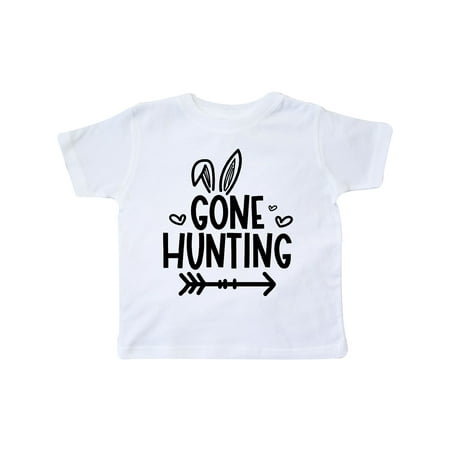 

Inktastic Happy Easter Gone Hunting with Arrow and Hearts Gift Toddler Boy or Toddler Girl T-Shirt
