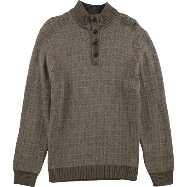 Tasso Elba suéter de punto para hombre, marrón, mediano