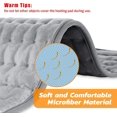 thumbnail image 2 of Heating Pad, Electric Heating Pad With Auto Shut Off, Heating Pad With 6 Temperature Levels, Machine Washable(gray, 43x84cm), 2 of 5