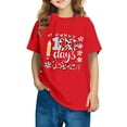 thumbnail image 1 of Fiudx Camiseta para Niños, Mezcla de Poliéster Suave, Cuello Redondo, Manga Corta, Cómoda, Uso Diario Informal, Estilo Niño/Niña, Lavado a Mano., 1 of 7