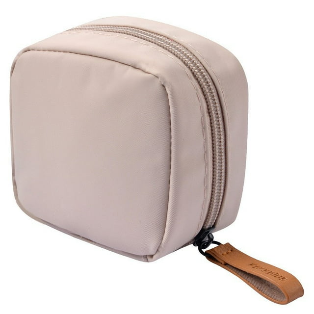 Mini bolso cosmético pequeño portátil multiusos para llevar en la mano, bolsa de almacenamiento de tampones con sobre rojo