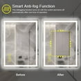 thumbnail image 5 of Brio Lighting GlareGuard 24x32" Rectangular Anti-Fog Dimmable Backlit LED Bathroom Vanity Mirror - Clear, 5 of 8