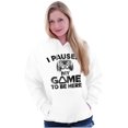 thumbnail image 3 of I Paused My GAME to be Here Unisex Plus Fleece Graphic Hoodie Brisco Brands 5X, 3 of 5